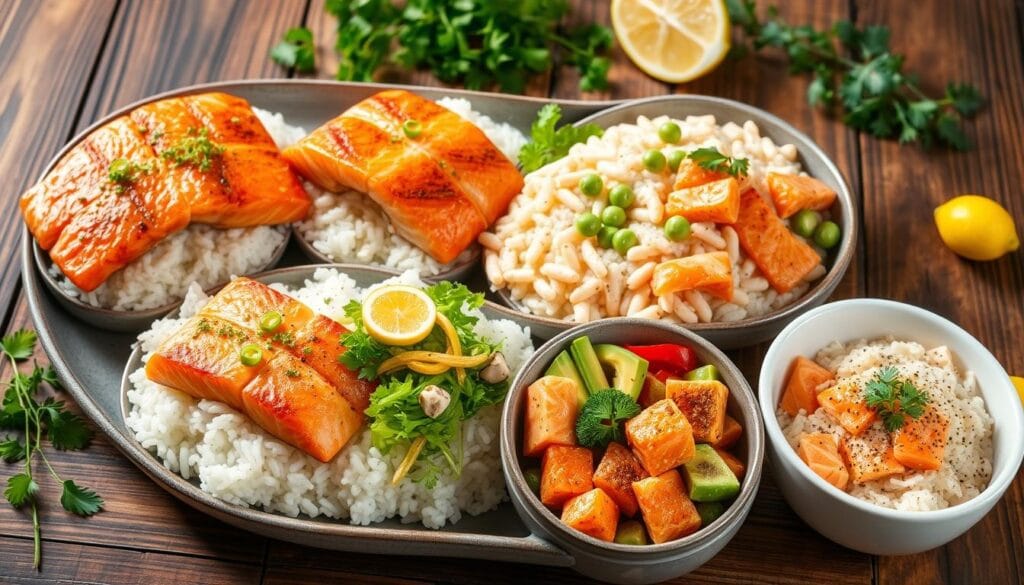 Salmon Fish Rice Variations