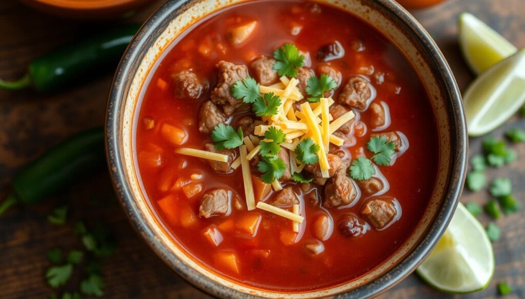 beef broth chili