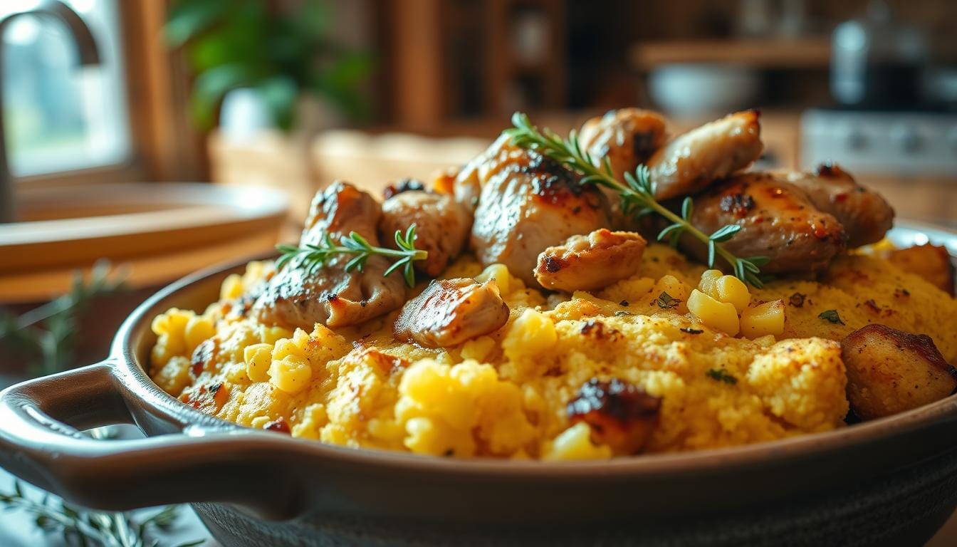 cornbread dressing with chicken