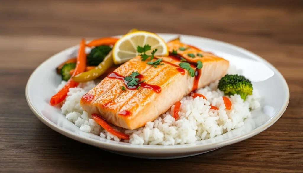 salmon and rice