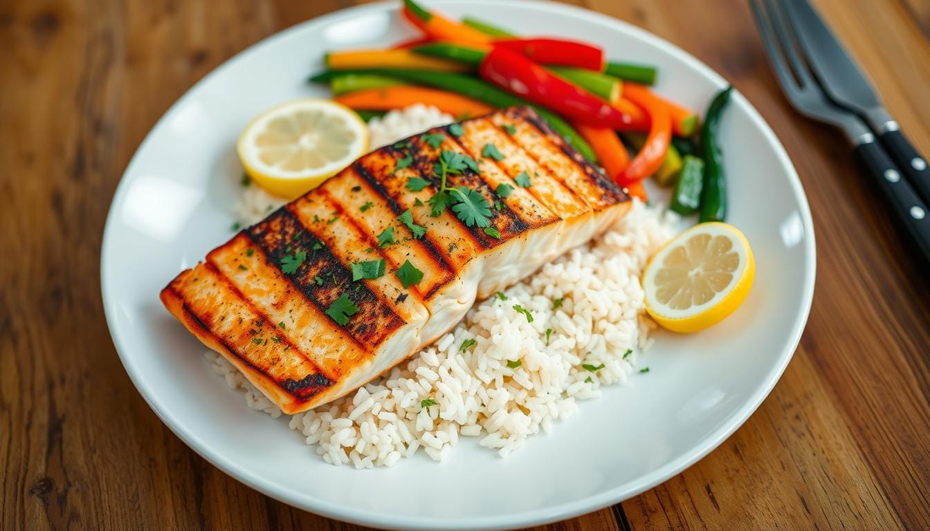 salmon and rice dishes