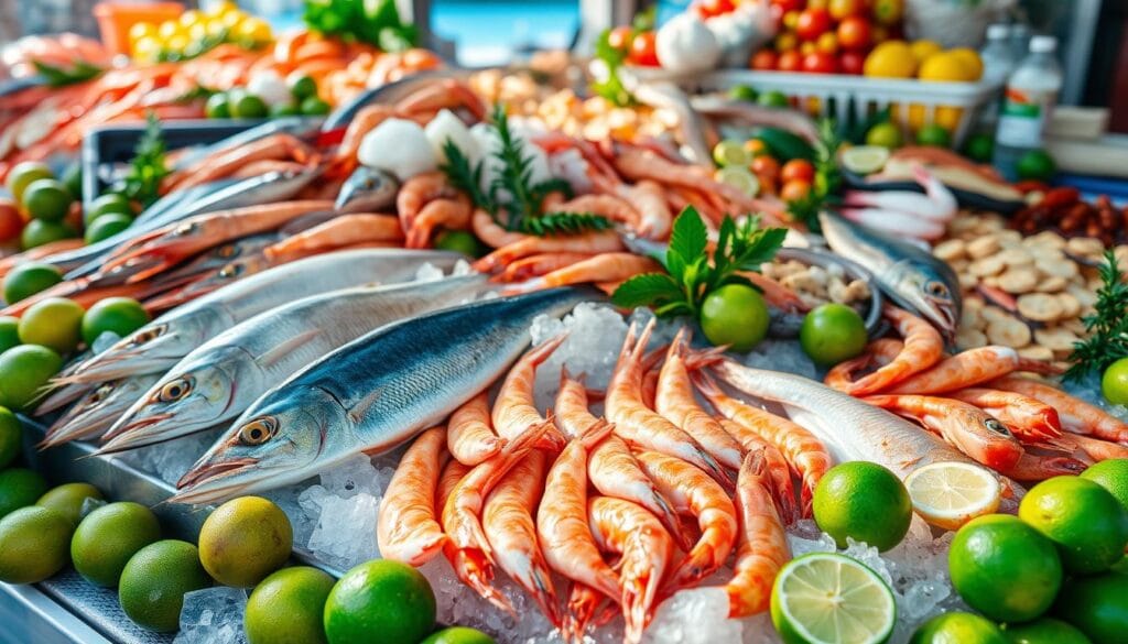 Fresh seafood selection